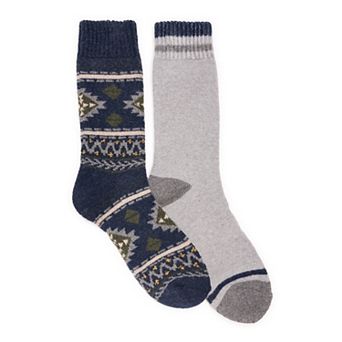 Men's MUK LUKS 2-pack Wool-Blend Boot Socks