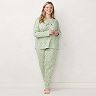 Plus Size LC Lauren Conrad Cozy Long Sleeve Pajama Top & Pajama Pants Set