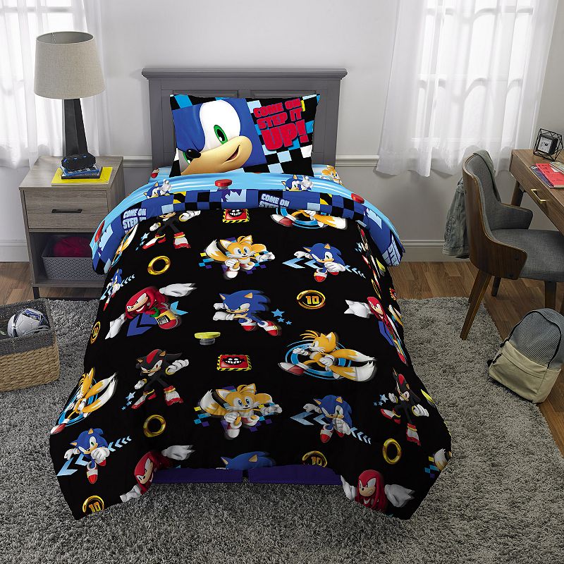 Sega Sonic The Hedgehog Super Sonic Speed Complete Bedding Set, Multicolor,