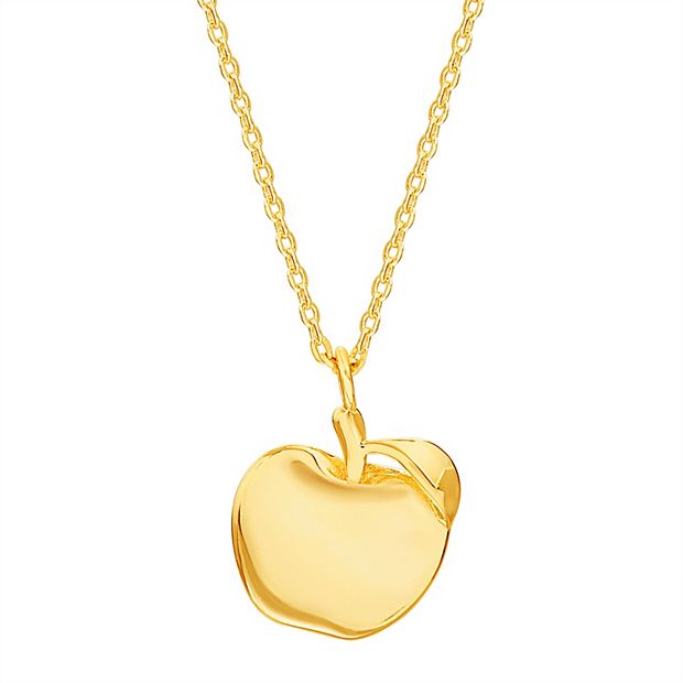 Gold clearance apple pendant