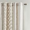 INK+IVY 1-Panel Imani Light Filtering Lined Cotton Window Curtain Panel ...