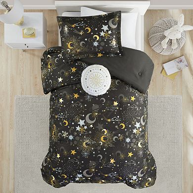 Mi Zone Kids Ariella Starry Sky Metallic Printed Comforter Set with Shams