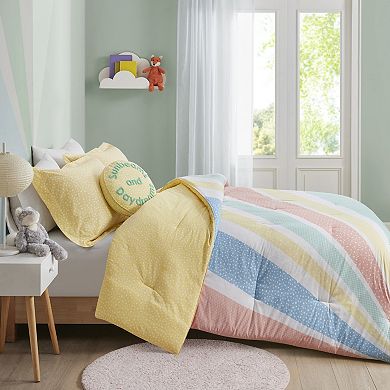 Urban Habitat Kids' Jessie Rainbow Sunburst Reversible Cotton Comforter Set with Shams