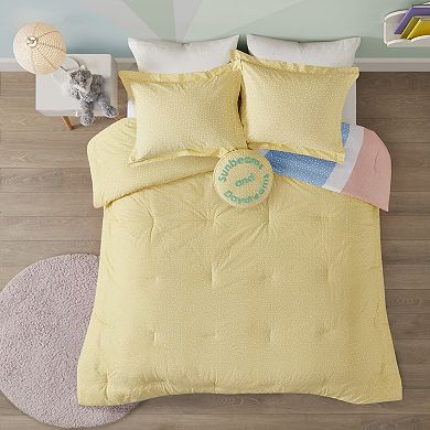 Urban Habitat Kids' Jessie Rainbow Sunburst Reversible Cotton Comforter Set with Shams