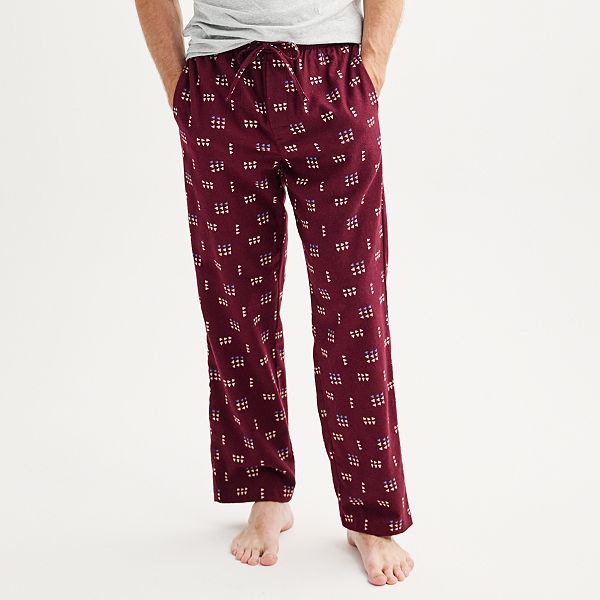 Mens Sonoma Goods For Life® Flannel Pajama Pants - Red Tiny Triangle (S)