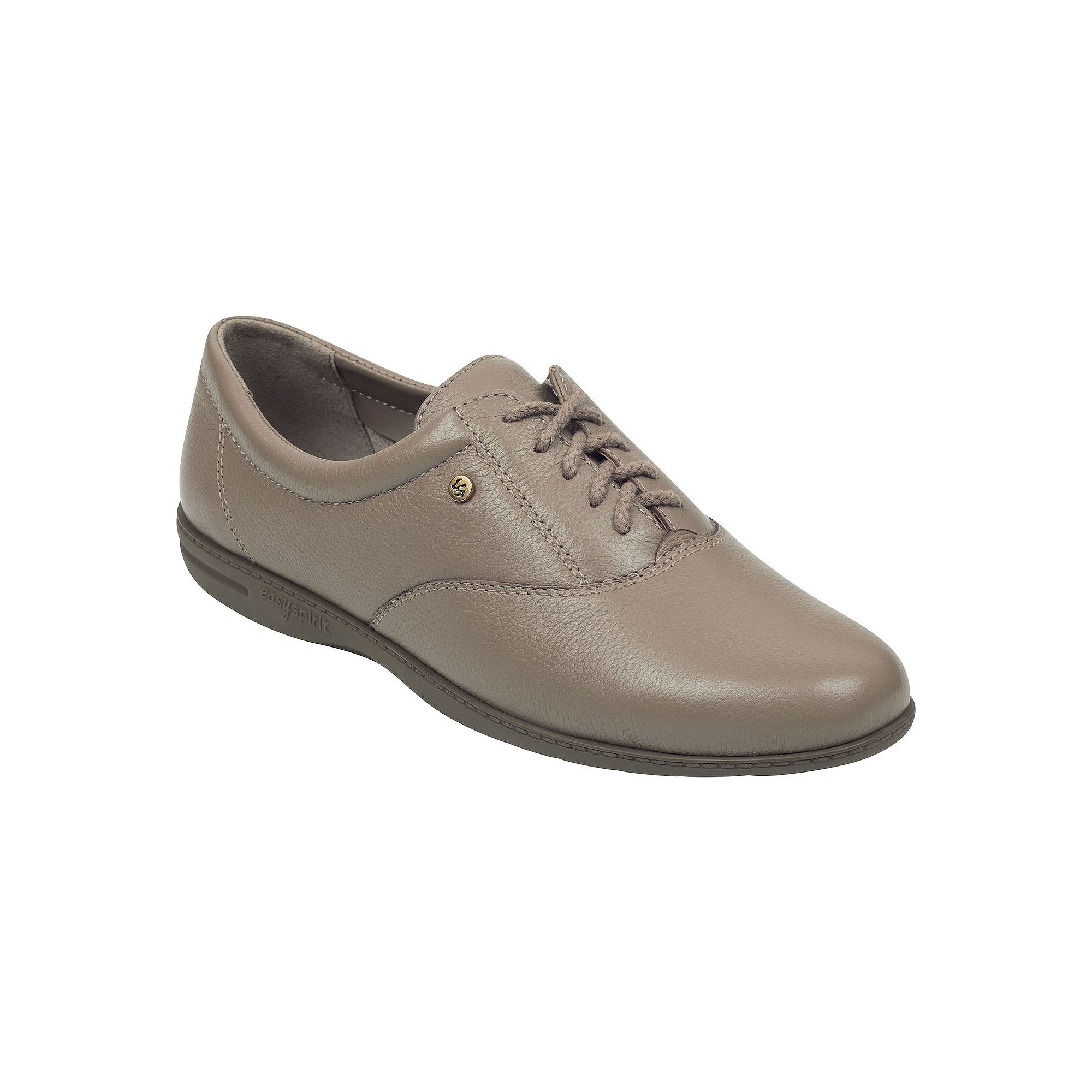 Easy Spirit Motion Womens Leather Oxford Sneakers, Size: 6 Wide, Wheat