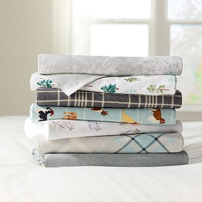 Selling New Cuddl Duds TWIN microfiber soft & cozy Sheet Set Lake Life Toile