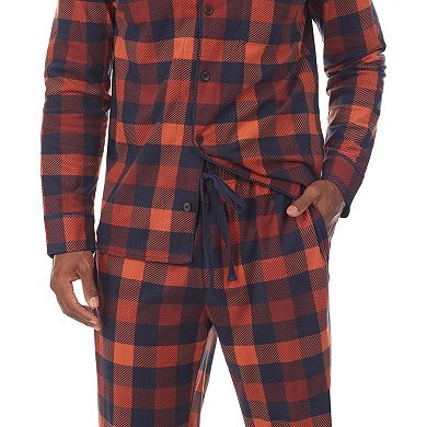 Men's Cuddl Duds® Cozy Lodge Notch-Collar Pajama Set