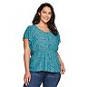 Petite Plus Size Sonoma Goods For Life® Flutter Sleeve Top