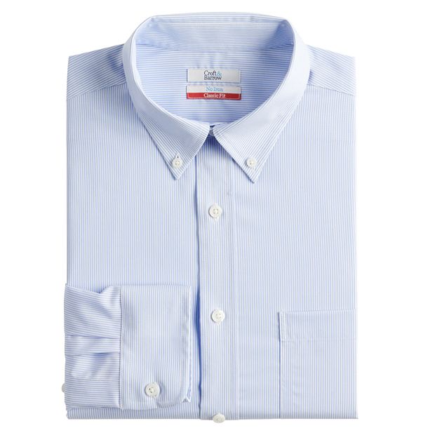 Men's Non-Iron Slim Fit Button-Down Collar Dress Shirt