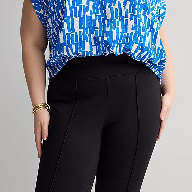 Plus Size Nine West Seamed Tummy-Control Ponte Leggings