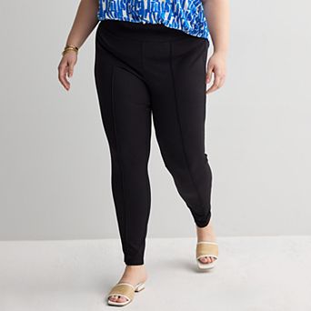 Plus Size Nine West Seamed Ponte Leggings