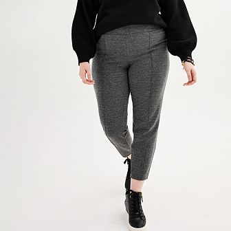 Plus Size Nine West Seamed Ponte Leggings