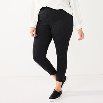 Plus Size Nine West Seamed Ponte Leggings