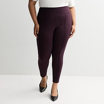 Plus Size Nine West Seamed Ponte Leggings