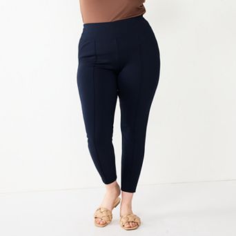 Plus Size Nine West Seamed Ponte Leggings