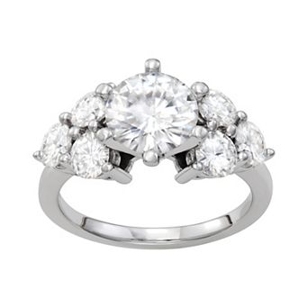 Charles & Colvard 14k White Gold 3 1/4 Carat T.W. Lab Created Moissanite Engagement Ring