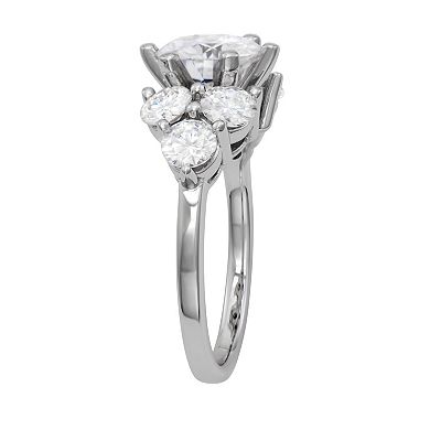 Charles & Colvard 14k White Gold 3 1/4 Carat T.W. Lab Created Moissanite Engagement Ring