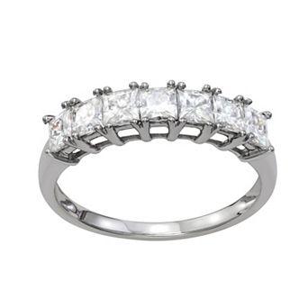 Charles & Colvard 14k White Gold 1 1/4 Carat T.W. Lab Created Moissanite Anniversary Band