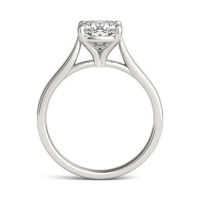 Charles & Colvard 14k White Gold 2 Carat T.W. Lab Created Moissanite Cushion Solitaire Ring