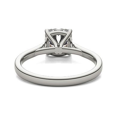 Charles & Colvard 14k White Gold 2 Carat T.W. Lab Created Moissanite Cushion Solitaire Ring