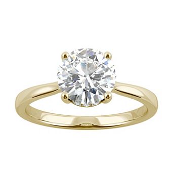 Charles & Colvard 14k Gold 1 5/8 Carat T.W. Lab Created Moissanite Hidden Halo Engagement Ring