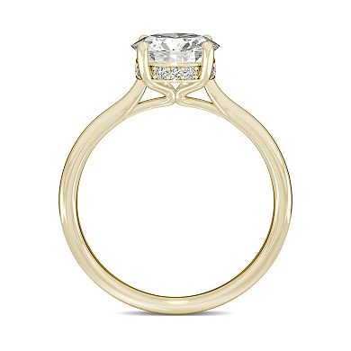 Charles & Colvard 14k Gold 1 5/8 Carat T.W. Lab Created Moissanite Hidden Halo Engagement Ring