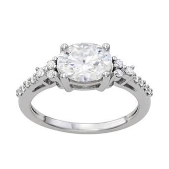Charles & Colvard 14k White Gold 2 1/3 Carat T.W. Lab Created Moissanite Engagement Ring