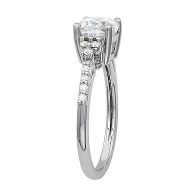Charles & Colvard 14k White Gold 2 1/3 Carat T.W. Lab Created Moissanite Oval Engagement Ring