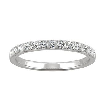 Charles & Colvard 14k White Gold 1/4 Carat T.W. Lab Created Moissanite Anniversary Band