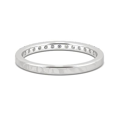 Charles & Colvard 14k White Gold 1/4 Carat T.W. Lab Created Moissanite Band