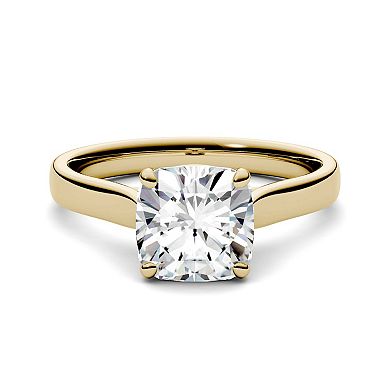 Charles & Colvard 14k Gold 2 Carat T.W. Lab Created Moissanite Cushion Solitaire Ring