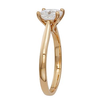Charles & Colvard 14k Gold 2 Carat T.W. Lab Created Moissanite Cushion Solitaire Ring
