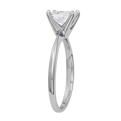 Charles & Colvard 14k White Gold 1 9/10 Carat T.W. Lab Created Moissanite Princess Solitaire Ring