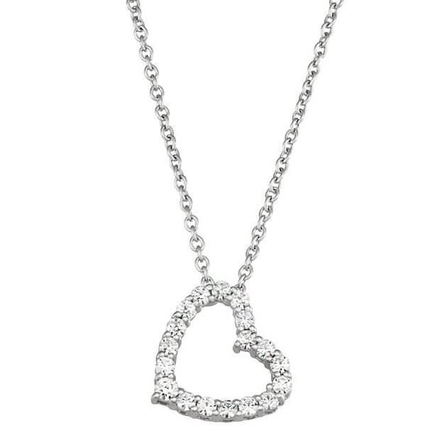 Diamond Heart Necklace in 14k White Gold (1 ct. tw.)