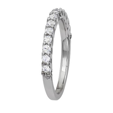 Charles & Colvard 14k White Gold 3/8 Carat T.W. Lab Created Moissanite Band