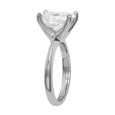 Charles & Colvard 14k White Gold 2 3/4 Carat T.W. Lab Created Moissanite Radiant Solitaire Ring