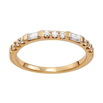 Charles & Colvard 14k Gold 1/2 Carat T.W. Lab Created Moissanite Stacker Band