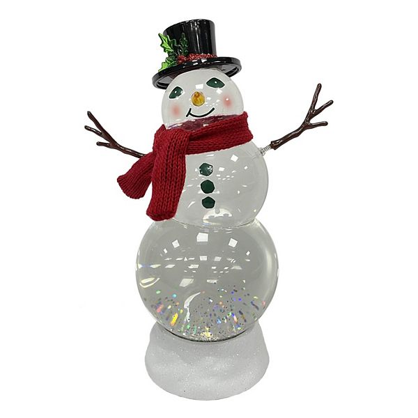 St. Nicholas Square™ Shimmer Snowman LED Snow Globe Table Decor