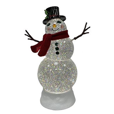 St. Nicholas Square™ Shimmer Snowman LED Snow Globe Table Decor