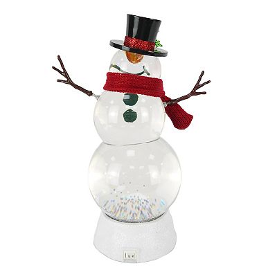St. Nicholas Square™ Shimmer Snowman LED Snow Globe Table Decor