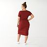 Juniors' Plus Size SO® Ruched Bodycon Tee Dress