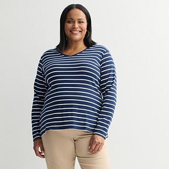 Plus Size Croft & Barrow® Essential V-Neck Top