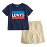 Baby Boy Levi's Logo Tee & Pull-On Shorts 2-Piece Set