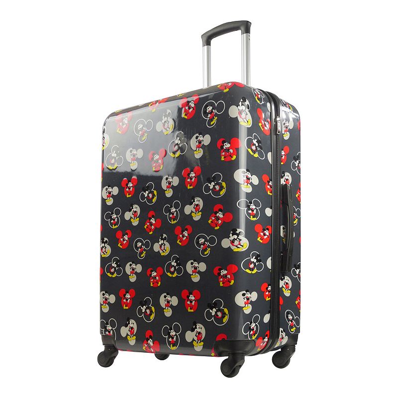 Disney by Ful Mickey Mouse Hardside Spinner Luggage, Grey, 29 INCH