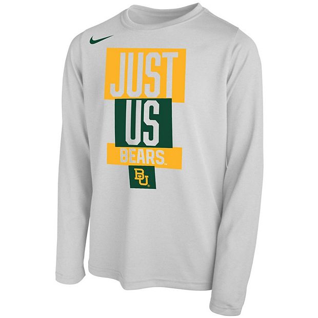 Baylor University Bears Long Sleeve T-Shirt | Nike | White | Medium