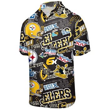 : FOCO Pittsburgh Steelers NFL Mens Floral Button Up Shirt - L :  Clothing, Shoes & Jewelry