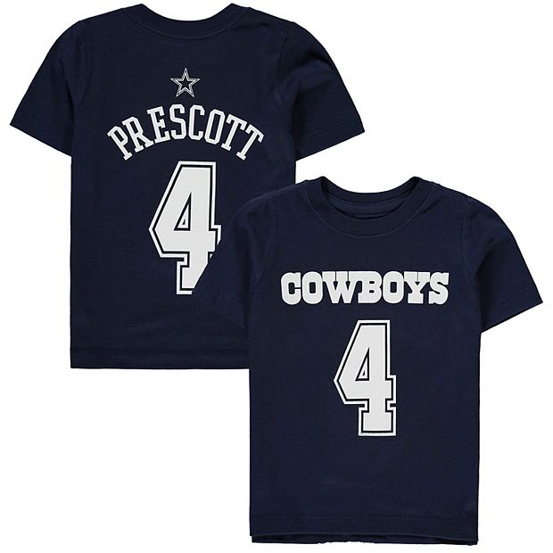 Men's Dak Prescott Navy Dallas Cowboys Player Name & Number T-Shirt 