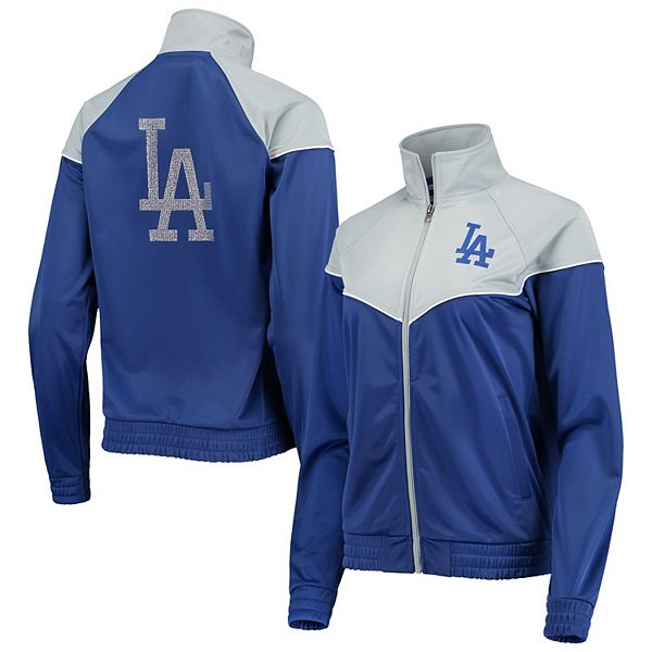 Women's G-III 4Her by Carl Banks Royal Los Angeles Dodgers First Place Raglan Full-Zip Track Jacket