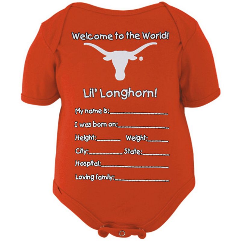 Texas Longhorns Newborn Welcome to the World Creeper - Burnt Orange, Infant